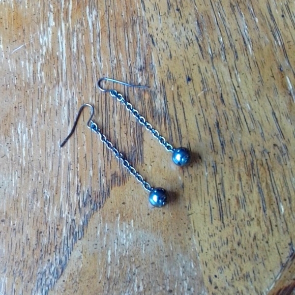 πPair of "Gothic" Ball and Chain Dangle Earrings!!! - Picture 5 of 5